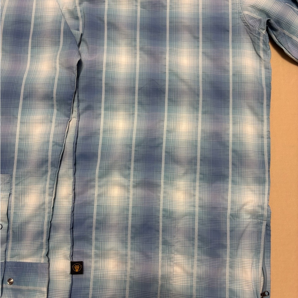 Howler Brothers Blue Plaid Casual Button-Down Shirt - Picture 3 of 8